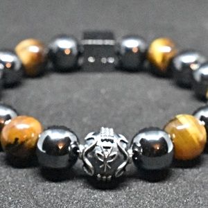 Kamea Blk Label Tiger Eyes Yellow 10mm Bracelet